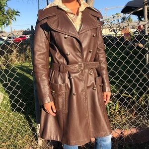 Brown vintage leather jacket